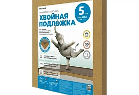 Подложка хвойная Белтермо (Woodeco) 5 мм под паркетную доску и ламинат (7 м² в упаковке) бежевый, 1 кв.м.